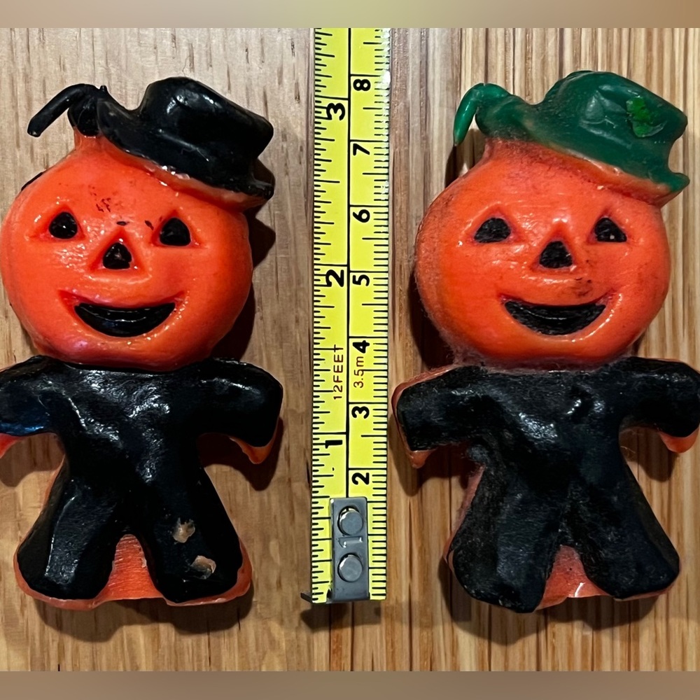 Vintage Halloween Pumpkin Figurine Candles - Picture 8 of 8